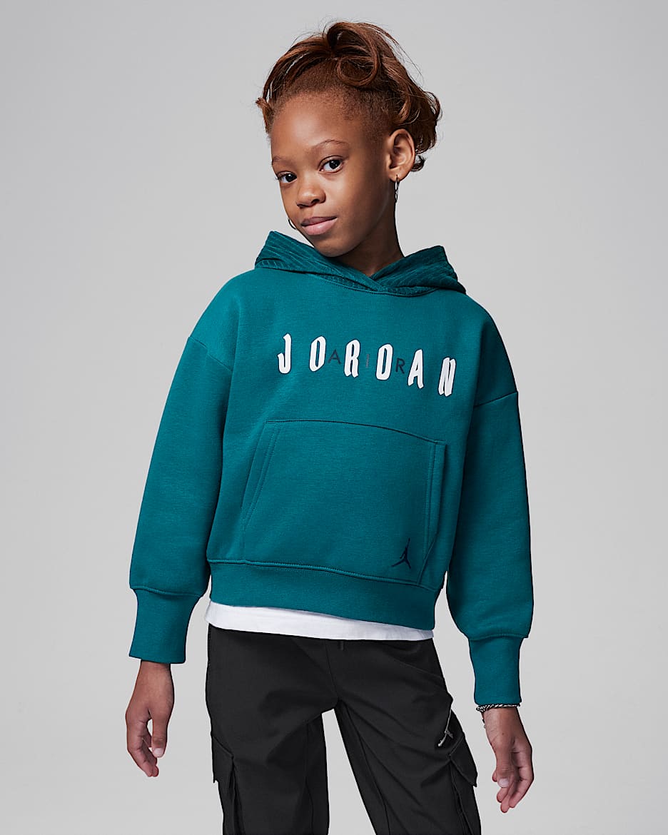 Jordan Soft Touch Mixed Pullover Hoodie Little Kids Hoodie. Nike